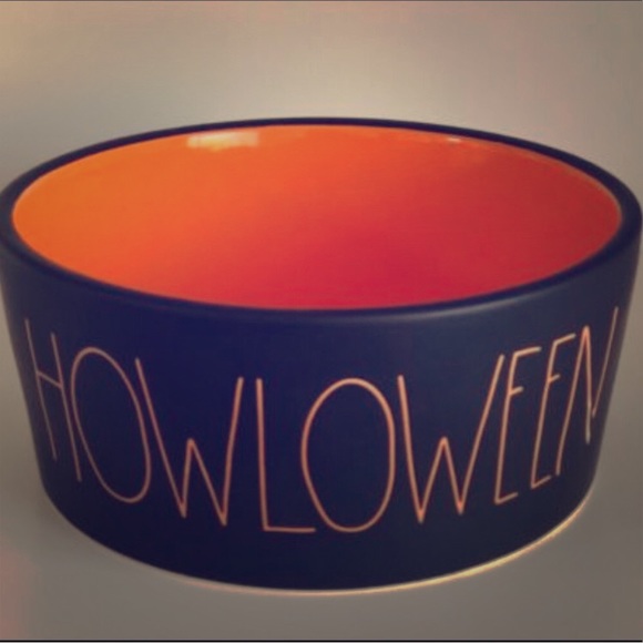 Rae Dunn Other - Rare Rae Dunn Halloween Large Dog Bowl - Howloween